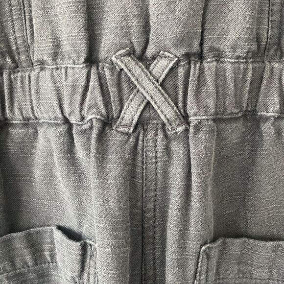 Free People Quinn Coverall Jumpsuit Black Cotton Wide Leg Boho Urban Casual - Picture 10 of 16